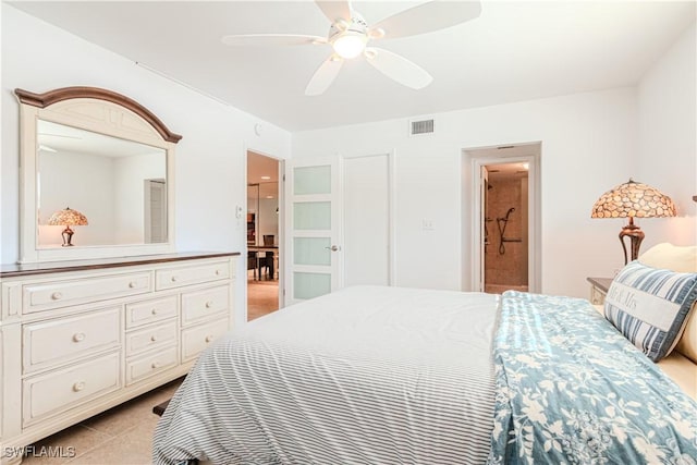 bedroom with ceiling fan