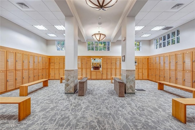 building lobby featuring visible vents