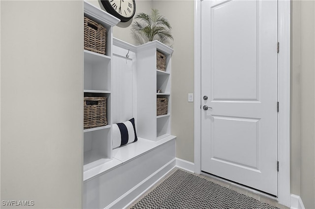 mudroom featuring tile patterned floors