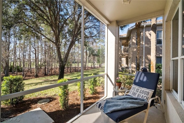 view of sunroom