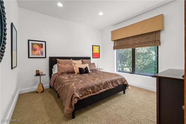 bedroom featuring carpet