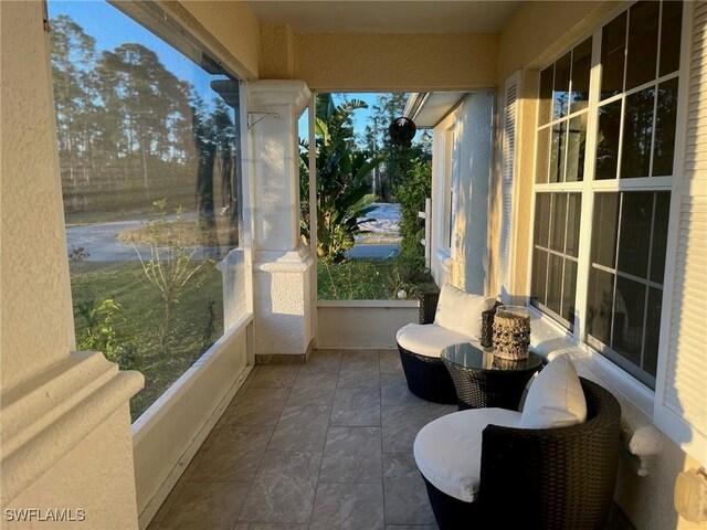 view of sunroom