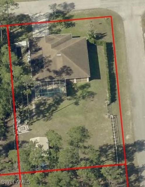 822 Johns Ave, Lehigh Acres, FL 33972 - view of property location featuring property parcel outlined