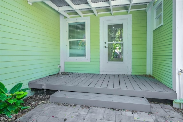 view of doorway to property