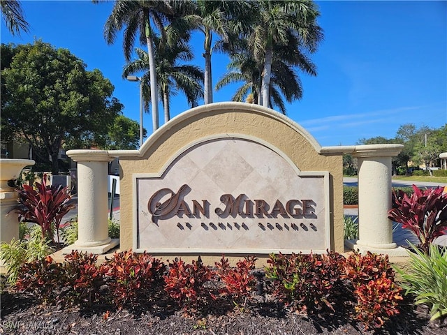 view of community sign