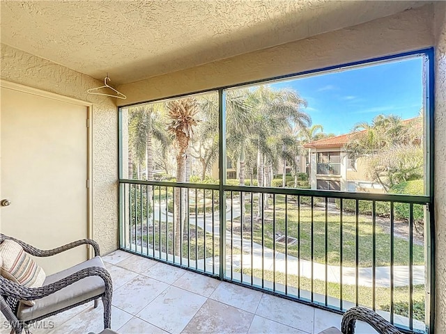 view of sunroom