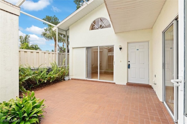 view of patio with fence