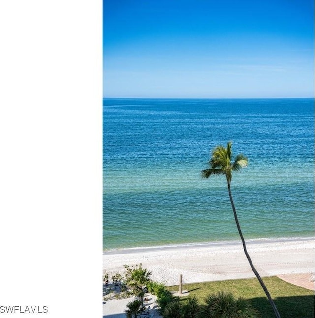 water view featuring a view of the beach