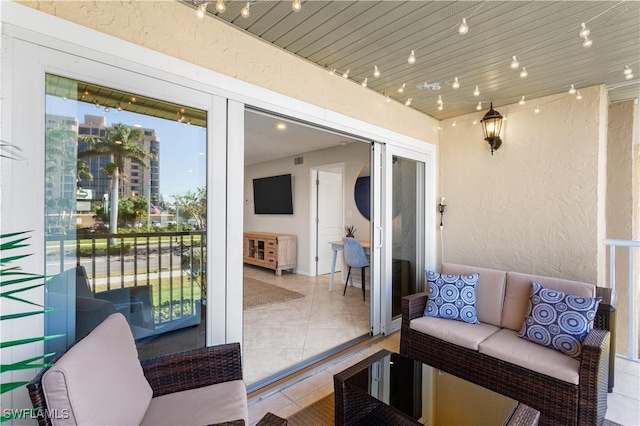 view of patio with outdoor lounge area