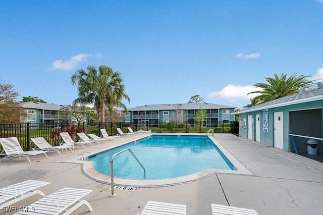 view of pool with a patio