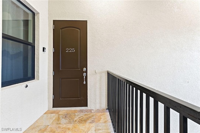 view of doorway to property