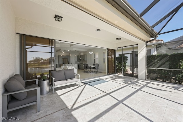 view of patio / terrace with an outdoor living space