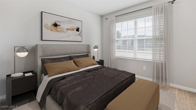 bedroom with carpet flooring