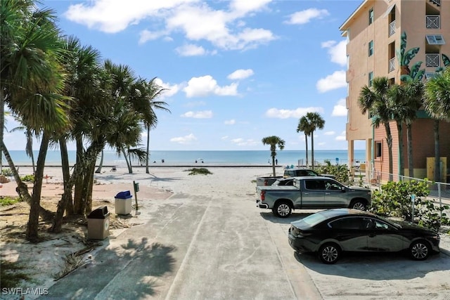 water view with a view of the beach