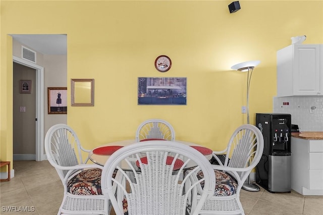 view of tiled dining room