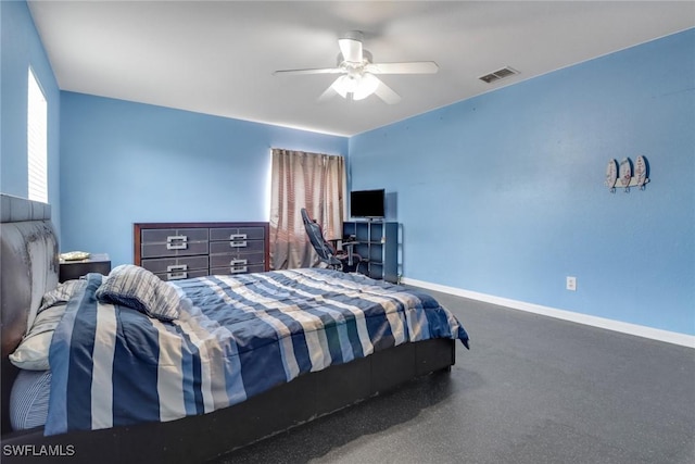 13380 Hampton Park Ct, Fort Myers, FL 33913 - bedroom with baseboards and ceiling fan