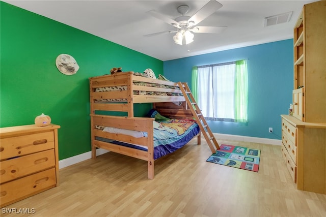 13380 Hampton Park Ct, Fort Myers, FL 33913 - bedroom featuring baseboards, light wood finished floors, and a ceiling fan