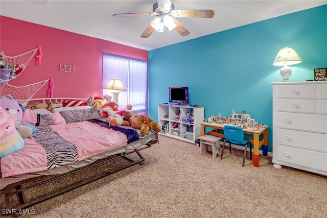13380 Hampton Park Ct, Fort Myers, FL 33913 - carpeted bedroom featuring a ceiling fan