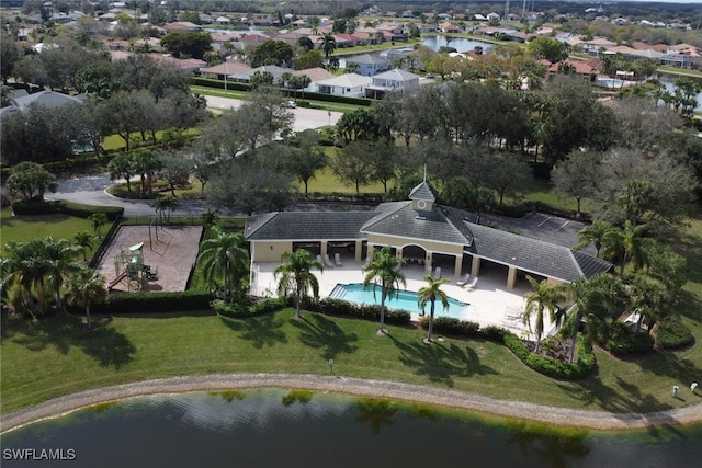 13380 Hampton Park Ct, Fort Myers, FL 33913 - view of property location with a nearby body of water, a pool, and nearby suburban area