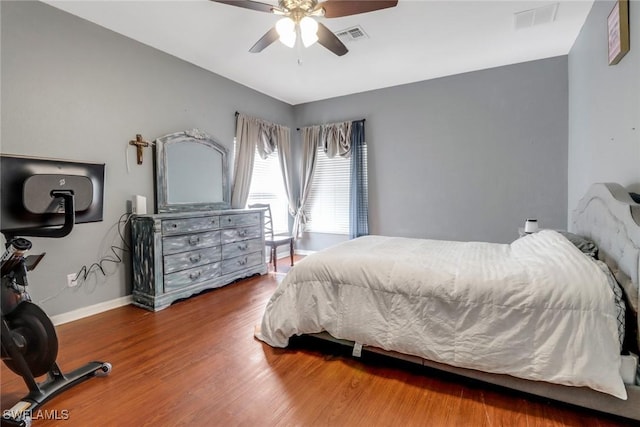 13380 Hampton Park Ct, Fort Myers, FL 33913 - bedroom featuring wood finished floors, baseboards, and a ceiling fan