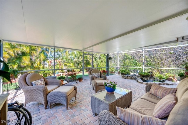 view of sunroom