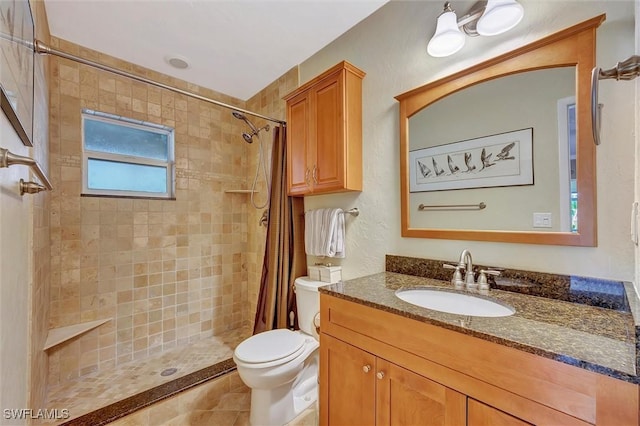 715 96th Ave N, Naples, FL 34108 - full bathroom with toilet, vanity, and tiled shower