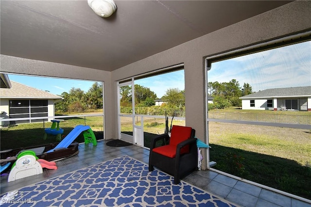 view of sunroom