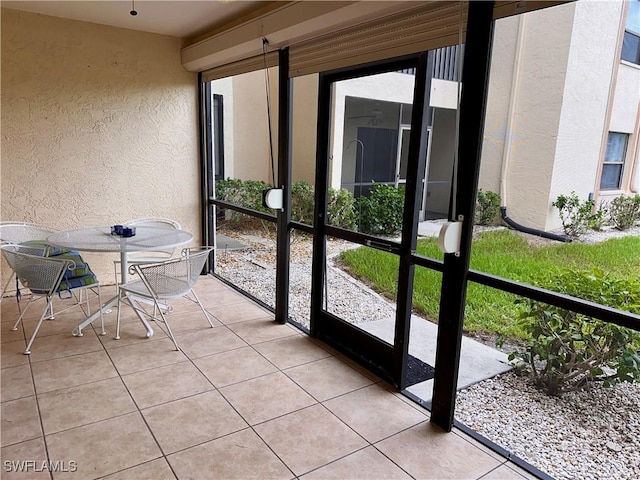 view of sunroom / solarium