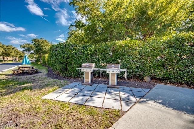 view of patio / terrace featuring grilling area