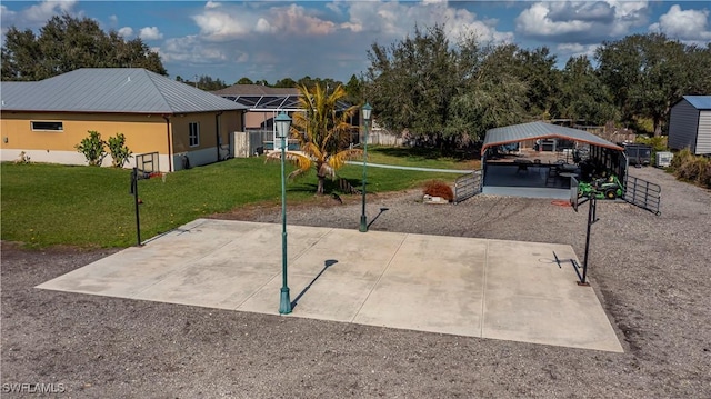 view of patio / terrace featuring a lanai