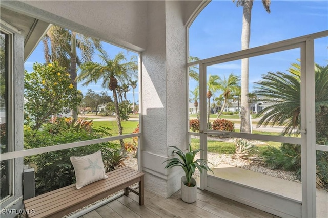 view of sunroom