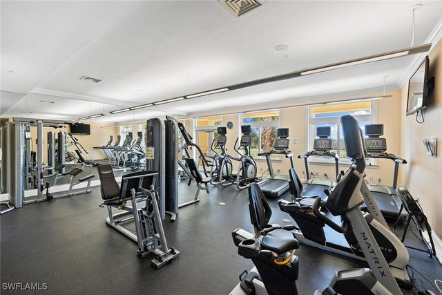 4751 W Bay Blvd Unit 2002, Estero, FL 33928 - exercise room featuring visible vents