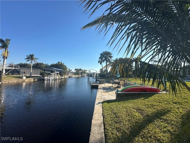 water view with a dock