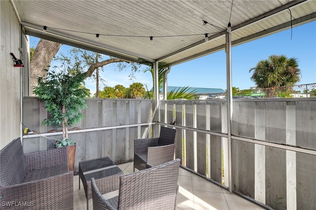 view of sunroom