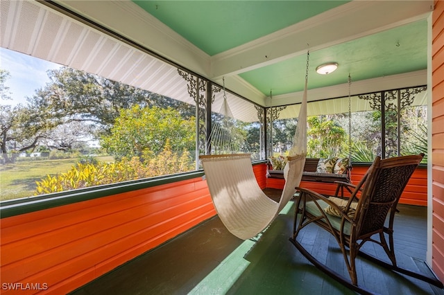 view of sunroom