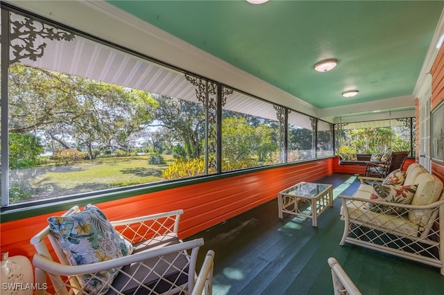 view of sunroom