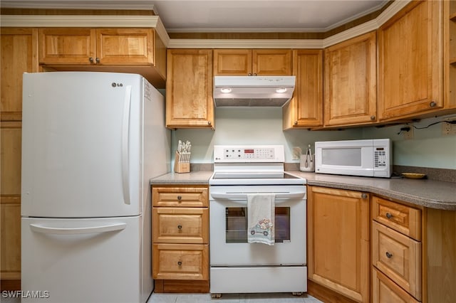 kitchen with white appliances