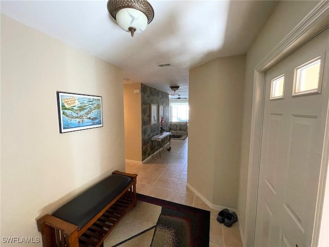 view of tiled entrance foyer