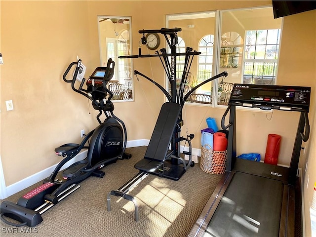 view of exercise room