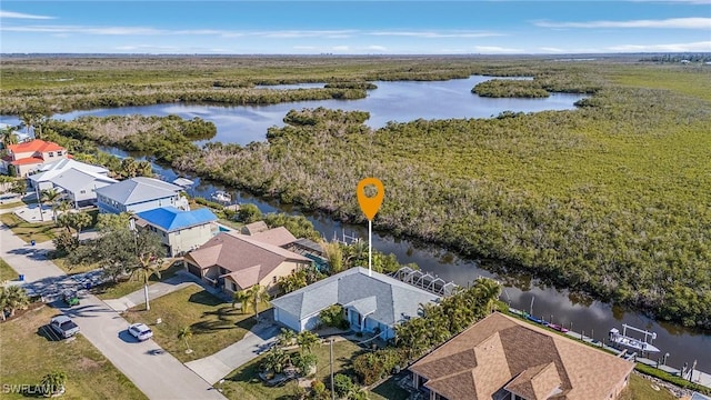 5139 Genesee Pkwy, Bokeelia, FL 33922 - bird's eye view featuring a water view and a residential view