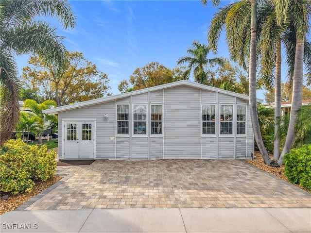 exterior space featuring french doors