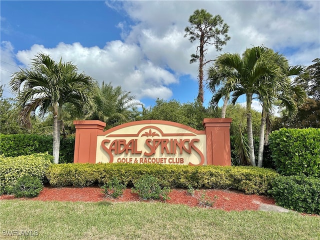 view of community sign