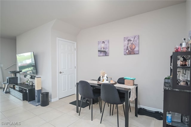 view of tiled dining space