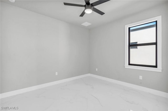 empty room with ceiling fan