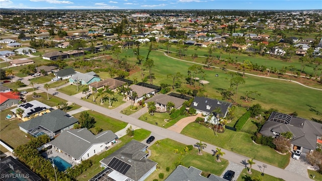 aerial view with a residential view