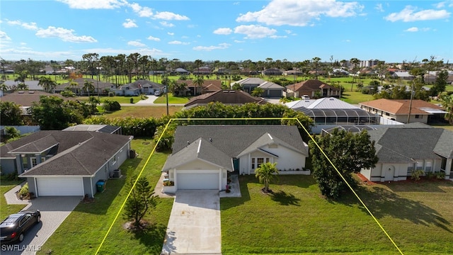 birds eye view of property featuring a residential view