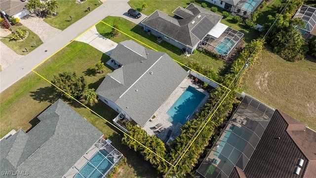 bird's eye view featuring a residential view