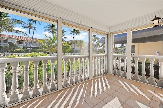 view of sunroom