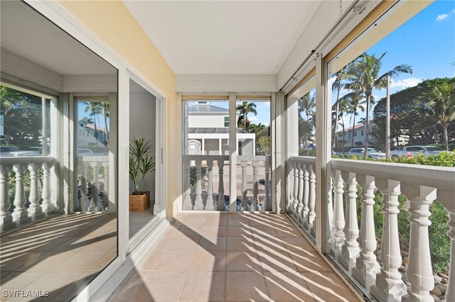 view of sunroom