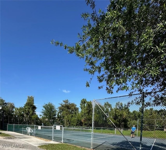 view of tennis court